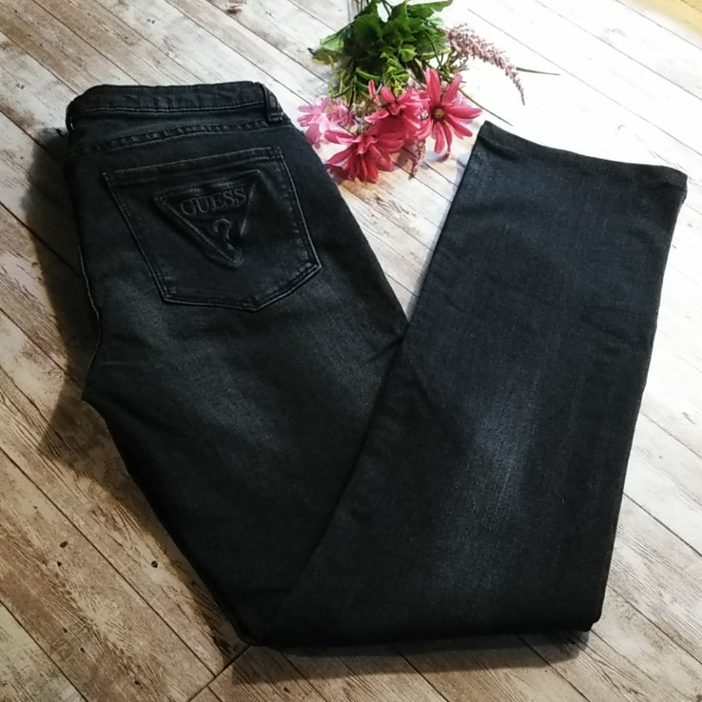 Guess distressed jeans black size 27
